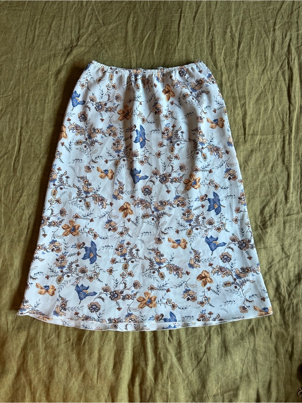 Vintage Suzy Shier Baby Blue Floral Slip Skirt